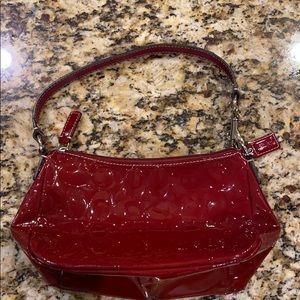 Coach patent leather red purse